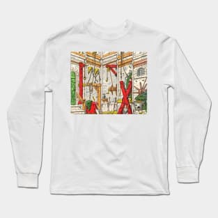 Torture chamber in a feudal lord's dungeon in the Middle Ages Long Sleeve T-Shirt